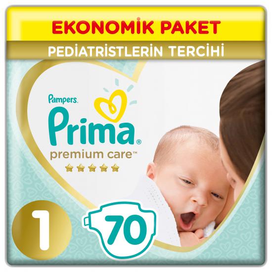 Prima Bebek Bezi Premium Care 1 Beden Jumbo Paket 70 Adet
