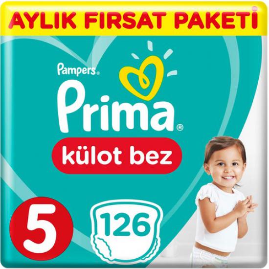 Prima Pants Külot Bebek Bezi 5 Beden Junior Aylık Fırsat Paketi 126 Adet