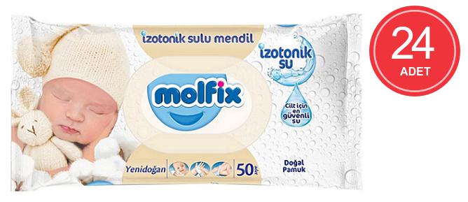 Molfix Yenidoğan Islak Pamuk Mendil 50’li 24 Paket 1200 Yaprak