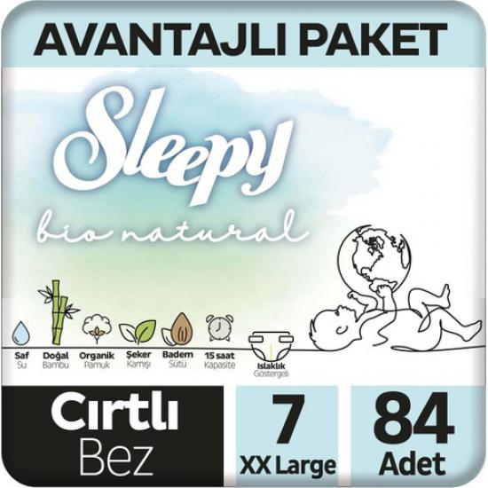 Sleepy Bio Natural Avantajlı Paket Bebek Bezi 7 Numara Xxlarge 84 Adet