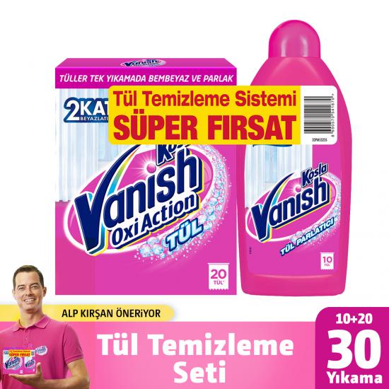 Vanish Kosla Tül Temizleyici 2’li Toz 450gr + Parlatıcı 450ml