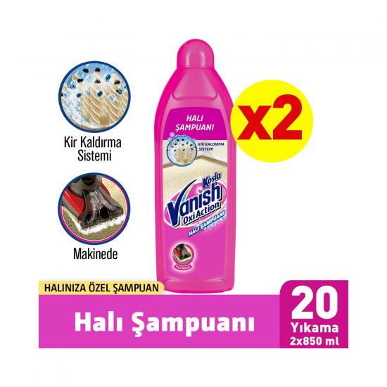 Vanish Kosla Halı Şampuanı Makine Yıkama 2’li Paket (2x850 ml)