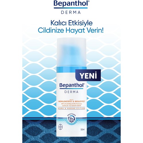 Bepanthol Derma Nemlendirici & Besleyici Spf 25 Günlük Yüz Kremi 50ML + Derma Yoğun Nemlendirici Gece Bakım Kremi 50ML