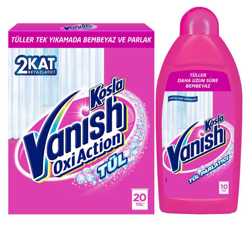 Vanish Kosla Tül Temizleyici 2’li Toz 450gr + Parlatıcı 450ml