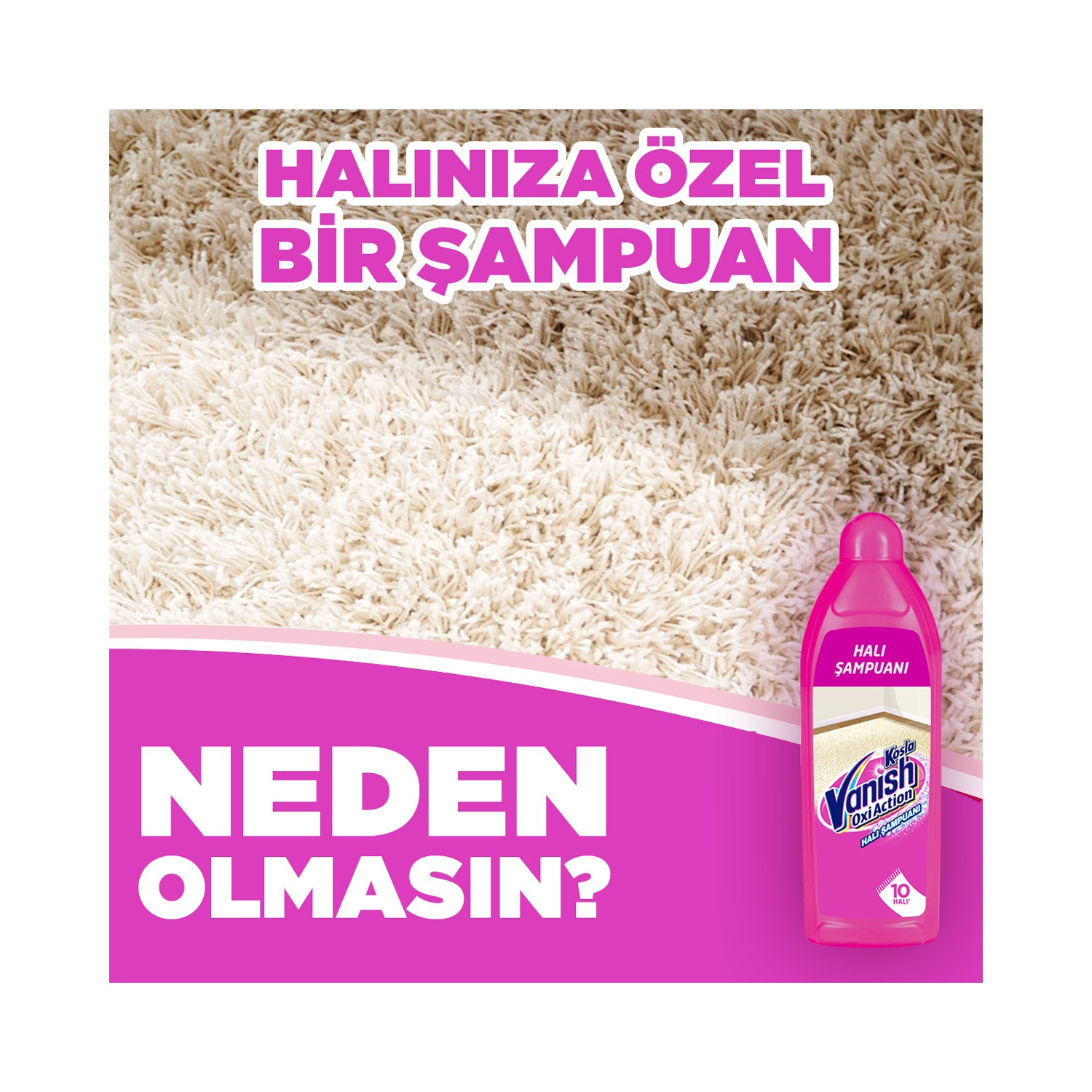 Vanish Kosla Halı Şampuanı Makine Yıkama 2’li Paket (2x850 ml)