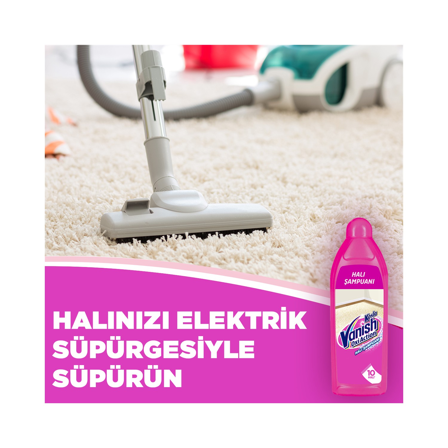 Vanish Kosla Halı Şampuanı Makine Yıkama 2’li Paket (2x850 ml)