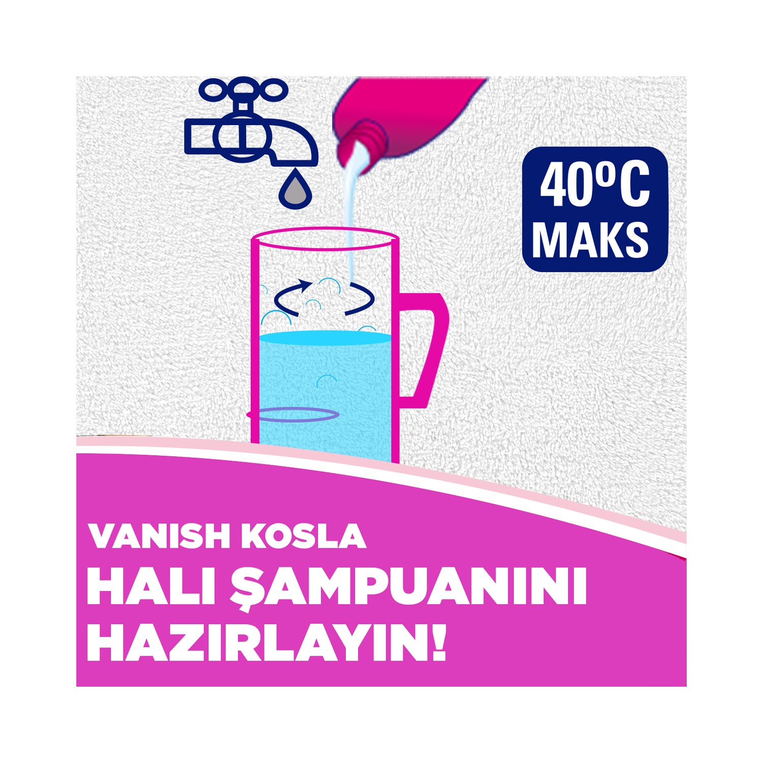 Vanish Kosla Halı Şampuanı Makine Yıkama 2’li Paket (2x850 ml)